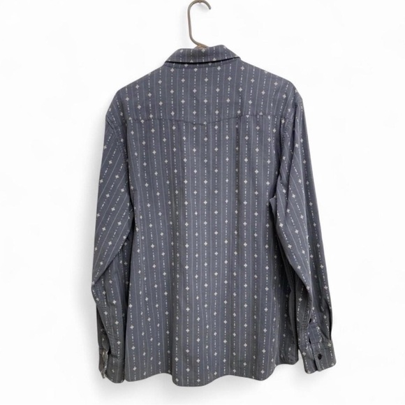 Pendleton Corduroy Gray Diamond Pattern Button Up Shirt Men’s Large Western Fall - Picture 4 of 6